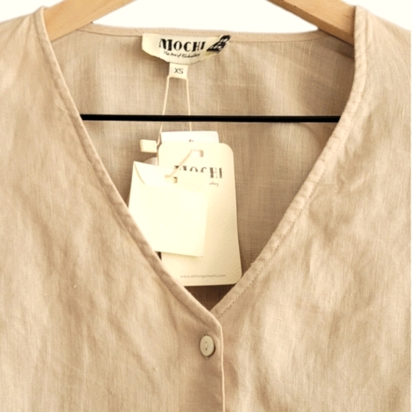 All Things Mochi Christine Top Paula Shorts Linen Embroidered Boho Set NWT - Picture 3 of 15